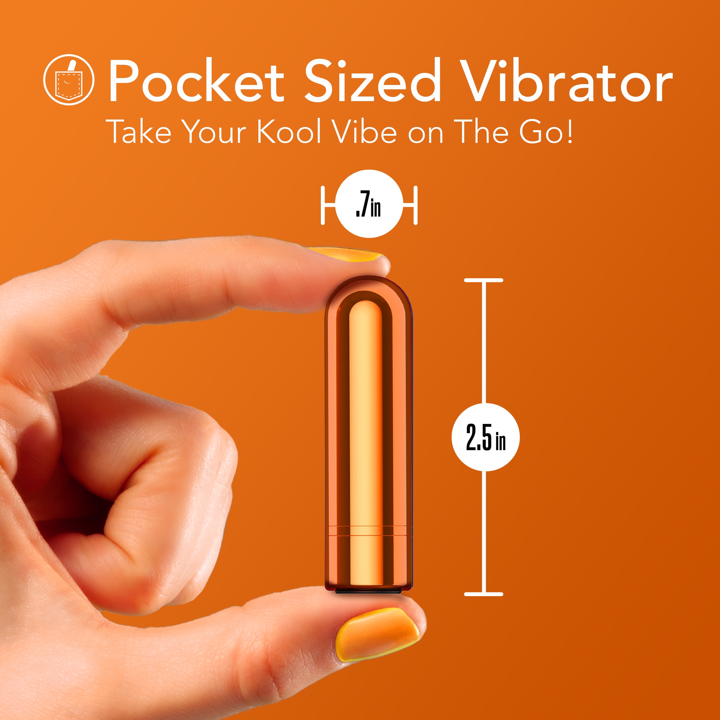 Kool Vibes By Blush® | Discreet & Travel-Friendly Mini Bullet Vibrator - 10 Vibration Modes Clitoral